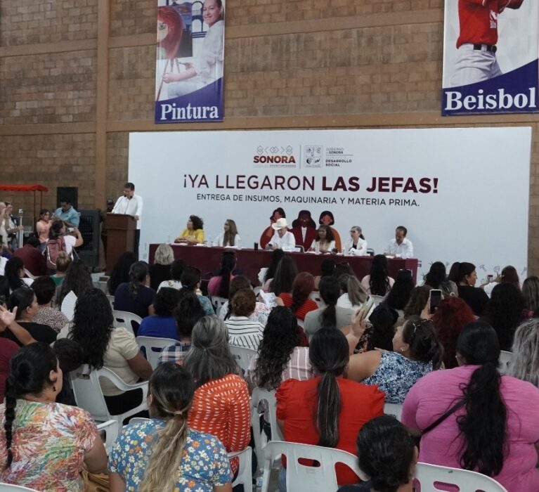 ENTREGAN APOYOS A JEFAS DE FAMILIA DEL SUR DE SONORA