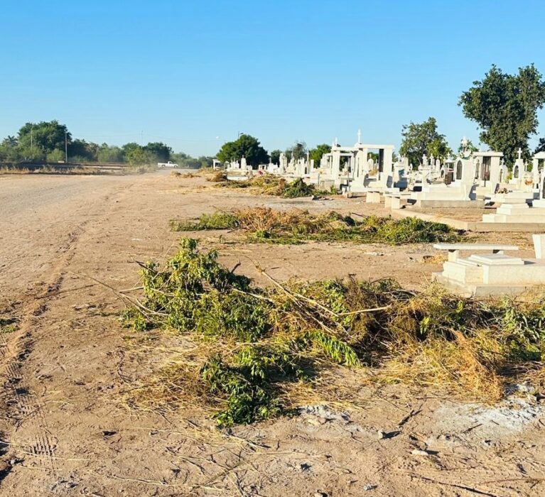 ACONDICIONAN PANTEONES DE NAVOJOA PARA EL DÍA DE MUERTOS