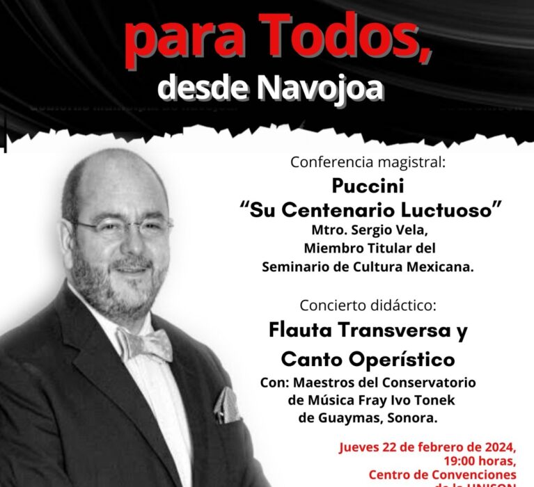 INVITAN A CONFERENCIA Y CONCIERTO SOBRE PUCCINI
