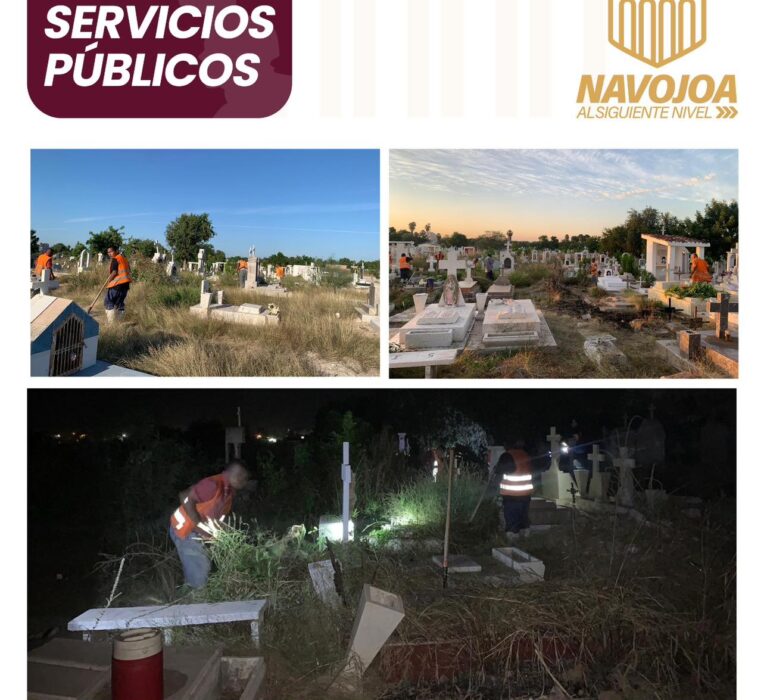 LISTOS Y ORGANIZADOS EN ARREGLO DE PANTEONES PARA EL DÍA DE LOS FIELES DIFUNTOS