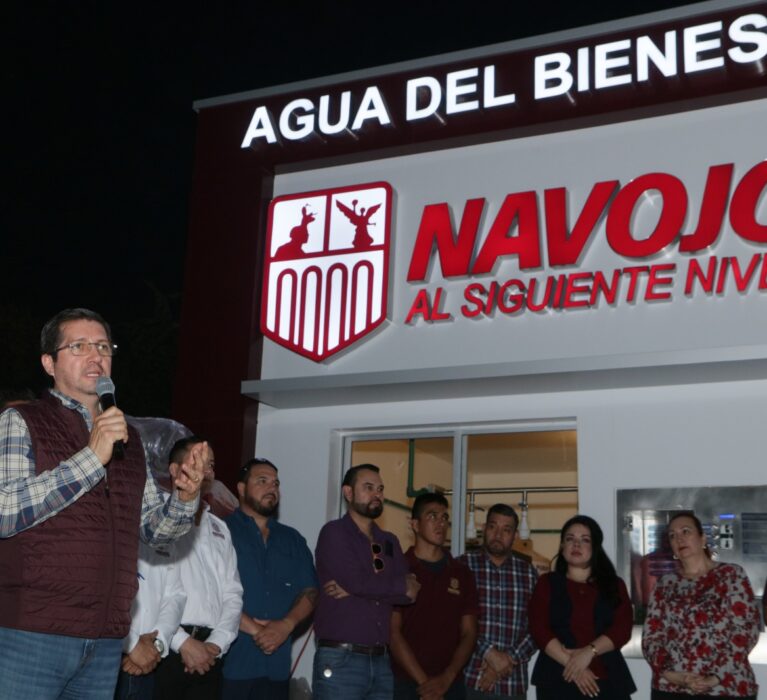 INAUGURA ELÍAS RETES EN ETCHOHUAQUILA PRIMERA PURIFICADORA DE AGUA DEL BIENESTAR